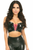 Lavish Patent Lace-Up Short Bustier Top