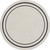 8' Ivory And Black Round Indoor Outdoor Area Rug