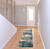2' X 8' Blue Grey And Beige Abstract Power Loom Stain Resistant Runner Rug
