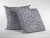 16” Yellow Gray Boho Ornate Zippered Suede Throw Pillow
