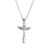 Angel/Cz Glass Tear Silver Plate 
