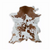 24" X 36" Salt And Pepper, Brown And White Calfskin - Area Rug