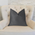 Plutus Milan Flare Black and Beige Luxury Throw Pillow