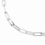 Silver Large Rectangle Link Chain Bracelet