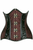 Top Drawer Brocade & Faux Leather Steel Boned Under Bust Corset