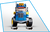 Car Club-Off-Road Building Brick Kit, Blue (146 Pcs)