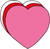 Heart Large Tri-Color Creative Cut-Outs