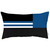 Homeroots Home Decor 12" x 20" Blue Striped Zippered Handmade Polyester Lumbar Pillow Cover
