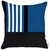 Homeroots Home Decor Blue And Black Printed Geometric Throw Pillow, 18x18 Inches