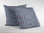 18" Blue Gray Spades Zippered Suede Throw Pillow