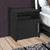 23" Black Faux Wood Nightstand With Storage
