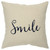 Homeroots Home Decor Black Taupe Canvas Smile Throw Pillow, Black Taupe, 20 x 20 Inches