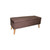 Cozy Brown Suede Storage Bench