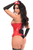 Top Drawer 4 PC Red Patent Nurse Corset Costume