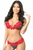 Polka Dot Pucker Back Bikini with Lace Trim