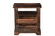 27" Dark Brown Two Drawer Solid Wood Nightstand