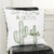 Homeroots Home Decor White Green Climb A Cactus Throw Pillow, White Green, 20 x 20 Inches