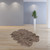 4' X 6' Taupe Genuine Sheepskin Animal Print Shag Area Rug