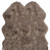 4' X 6' Taupe Genuine Sheepskin Animal Print Shag Area Rug