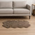 4' X 6' Taupe Genuine Sheepskin Animal Print Shag Area Rug