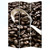 72" Brown Canvas Folding Three Panel Screen Room Divider