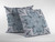 18" Blue Floral Forest Zippered Suede Throw Pillow