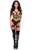 Lavish Neon Green Checker Underwire Open Cup Lycra Cincher with Criss Cross Back
