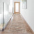 20' Brown Abstract Power Loom Runner Rug
