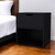 20" Black Wood One Drawer Nightstand