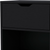 20" Black Wood One Drawer Nightstand