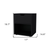 20" Black Wood One Drawer Nightstand