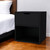 20" Black Wood One Drawer Nightstand