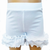 AnnLoren Girls White Knit Ruffle Shorts