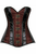 Top Drawer Brocade & Faux Leather Steel Boned Corset