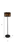 68" Dark Bronze Floor Lamp With Amber Solid Color Beveled Glass Drum Shade