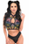 Lavish Animal Print Mesh Underwire Cincher with Built In Halter Top