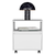 21" White Wood One Drawer Nightstand