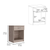 22" Gray Wood One Drawer Nightstand
