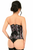 Lavish Skull Print Underwire Open Cup Underbust Corset