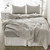 Four Piece Light Gray Linen King Sheet Set