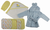 Bambini Infant Robe, Hooded Towel, Washcloths and Hand Washcloth Mittens - 7 Piece Set