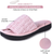 Roxoni Womens Soft Open Toe Slide Slippers, Indoor Outdoor Rubber Sole
