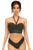 Lavish Faux Leather Halter Bustier with Spikes