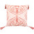 17" X 17" Coral Damask Zippered Polyester Throw Pillow With Tassels - 606114085539