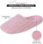 Roxoni Women's Cozy Knit Memory Foam Slippers, Fleece Lined, Indoor Outdoor Rubber Sole