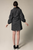 The Black Floral Shirt Dress in Italian Cotton with Oversized Sleeves