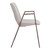 Set of Two Beige and Brown Upholstered Faux Leather Dining Arm Chairs