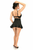 Pinstripe Lace-Up Mini Skirt