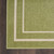 5' Green And Ivory Square Indoor Outdoor Area Rug
