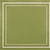 5' Green And Ivory Square Indoor Outdoor Area Rug